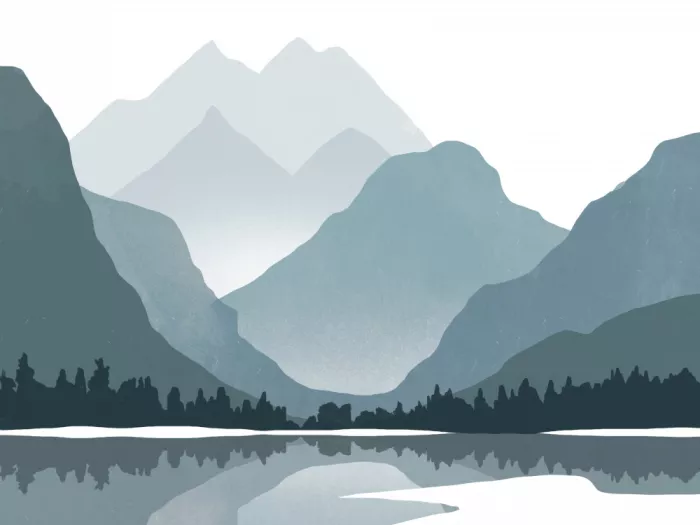 Dean, Little: Montagna nebbiosa serena