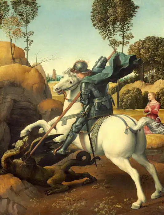 Raffael: St. George struggling with a dragon