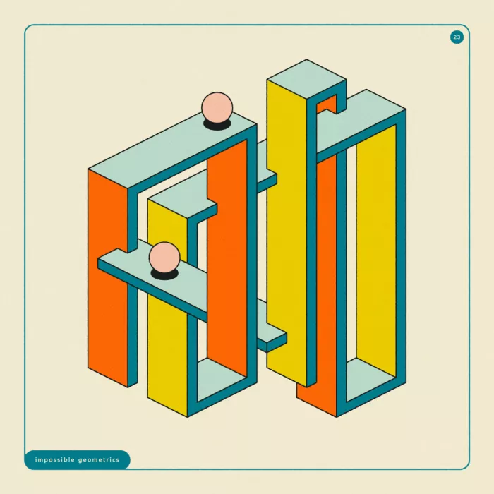 Blue, Jazzberry: Impossible Geometrics 23