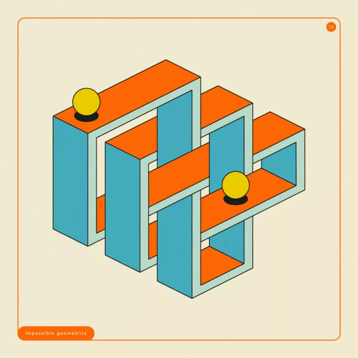 Blue, Jazzberry: Impossible Geometrics 12