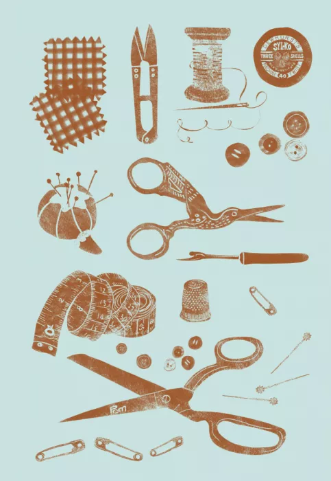 Trudgett, Charlotte: Haberdashery duck egg & copper