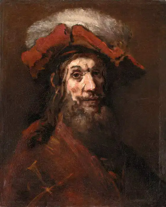 Rembrandt, van Rijn: Sketch knight hawk