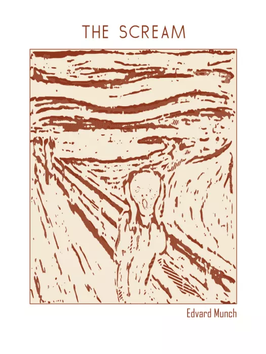Project, Doa: Art linéaire minimaliste – Le Cri – Edvard Munch