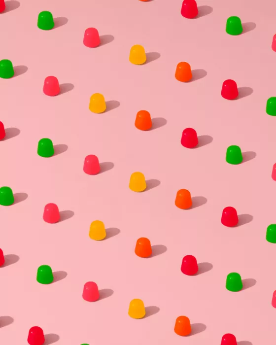 Windeknecht, Tom: Dots Candy Gum Drops - Motivo ripetuto su sfondo rosa