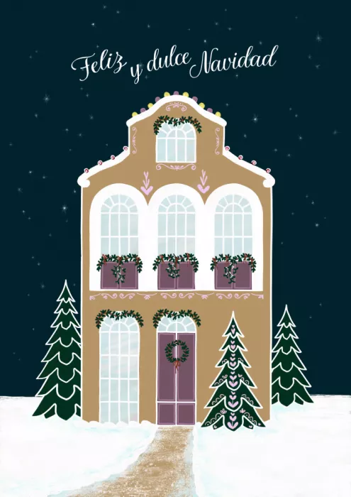 Blursbyai, Laiz Rosana: Sternenklares Lebkuchenhaus - Feliz y dulce Navidad - Mauve