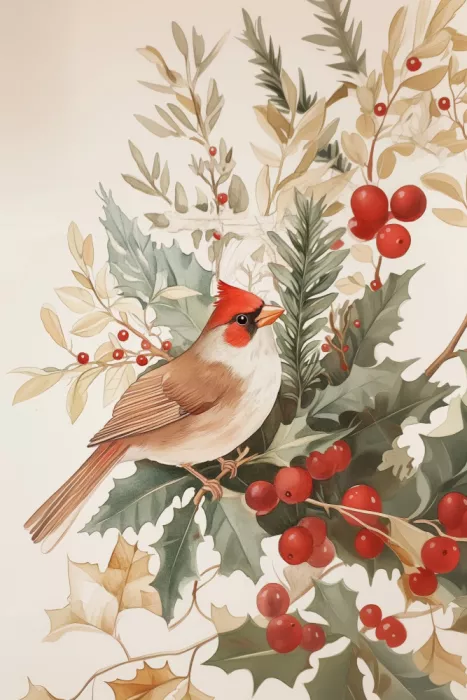 Prints, Art Melloi: Christmas Bird