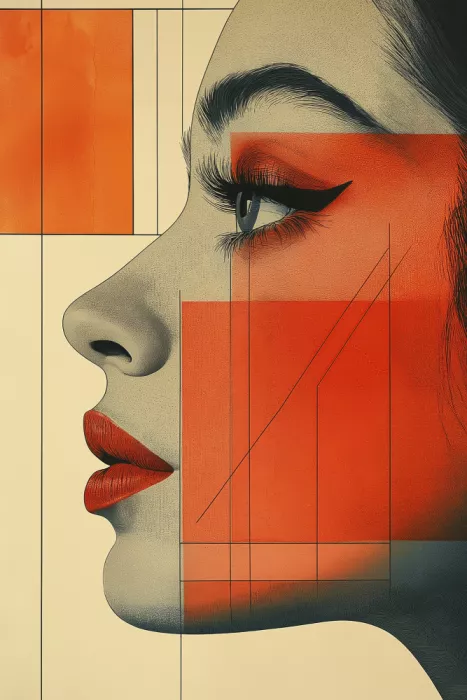 Mauro: Volto di donna poster vintage (20)