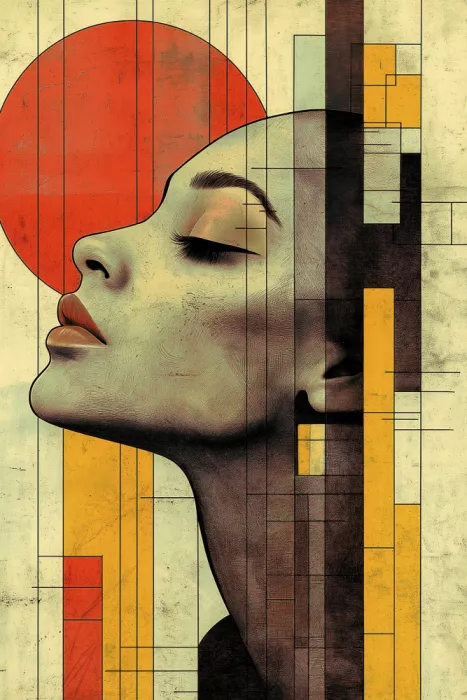 Mauro: A Woman Face   3d Vintage Poster (12)