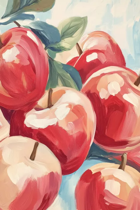 Prints, Art Melloi: Apfel-Gemälde