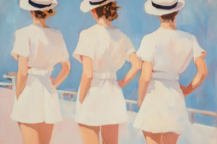 Prints, Art Melloi: Retro Three Sailors
