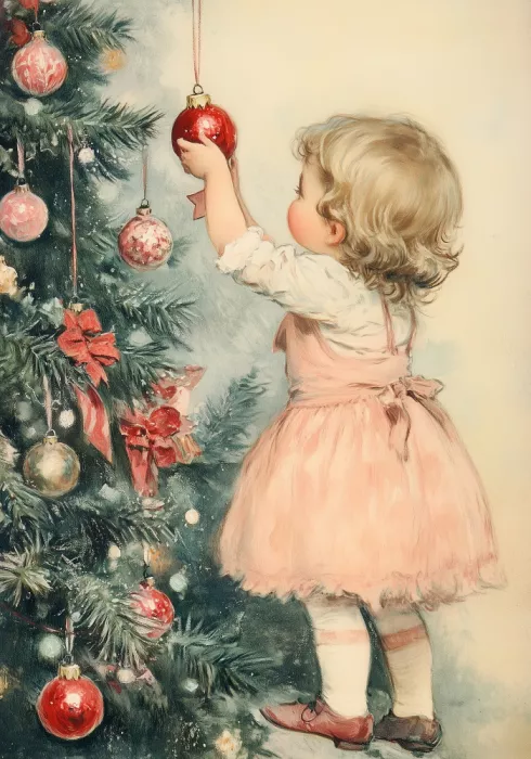 Studio, Pictufy: Young Girl At Christmas Eve
