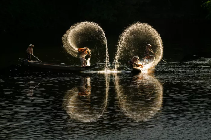 Truong, Van Tran: fishing on the river