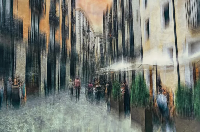 Linden, van Jan: In den Straßen von Girona, Spanien