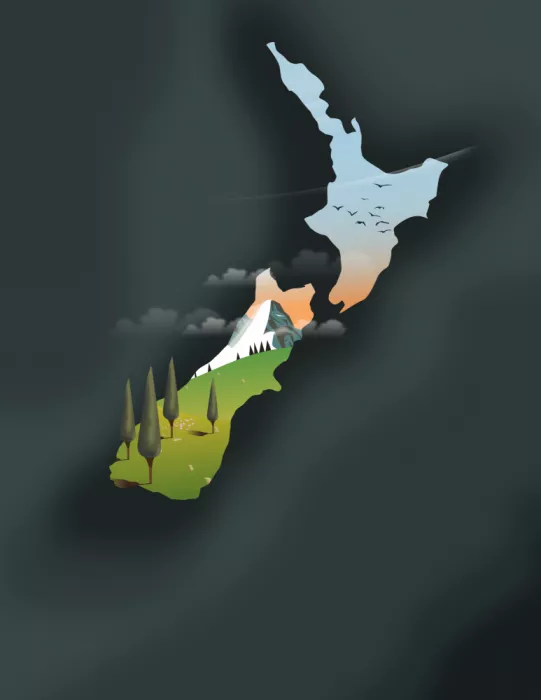 Nicholas: Carte de la Nouvelle-Zélande