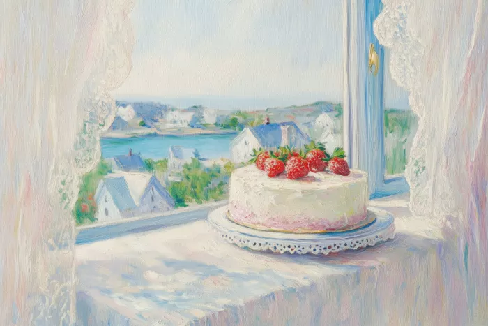 Prints, Art Melloi: Tarta de fresas junto a la ventana