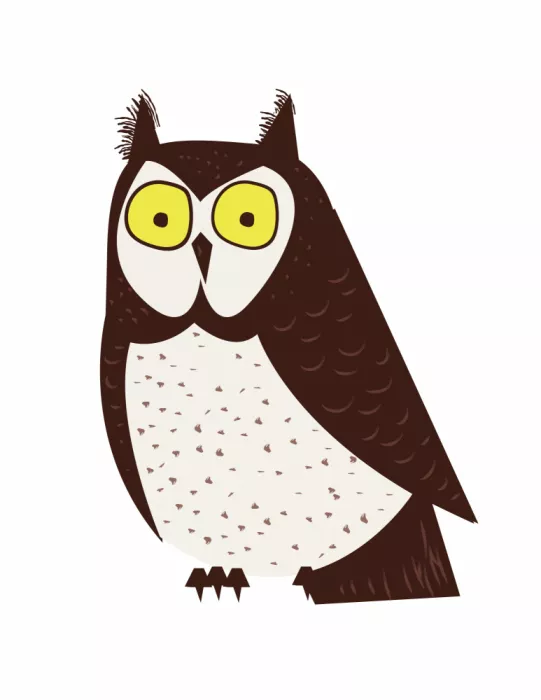 Nicholas: Hibou de dessin animé stylisé