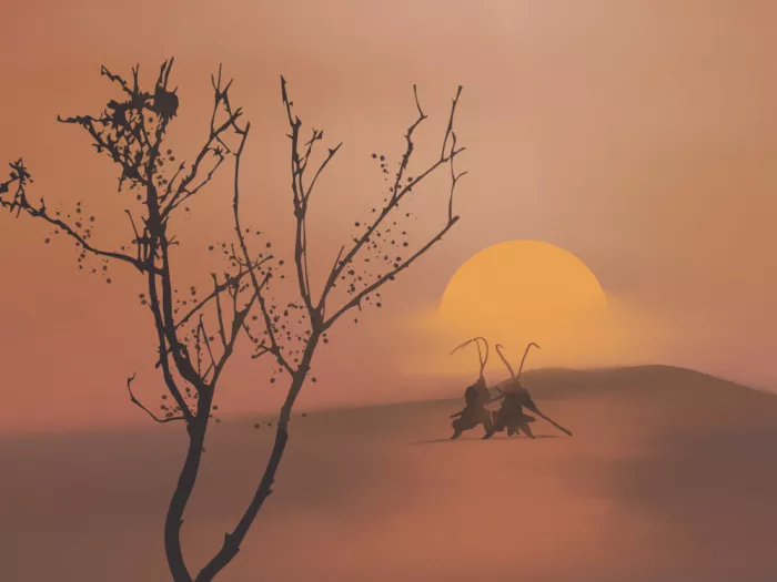 Dean, Little: Coucher de soleil sur un paysage vibrant