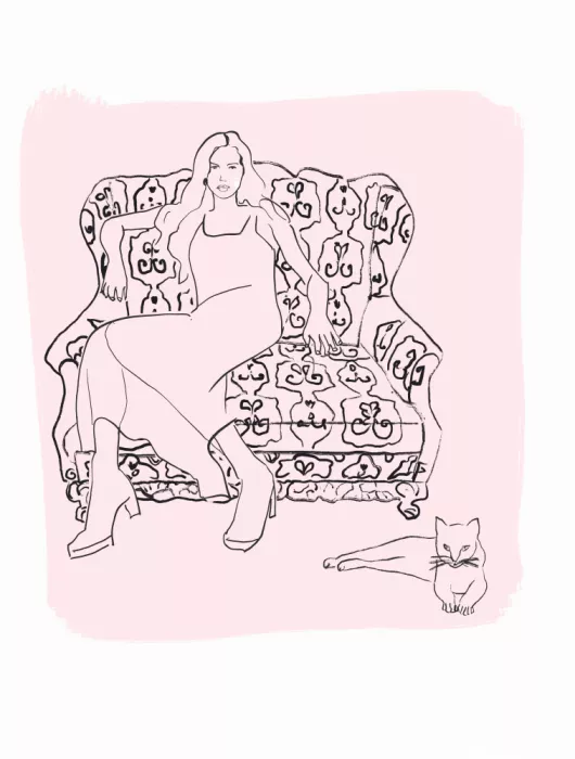 Tubach, Beate: Femme et un chat n° 2