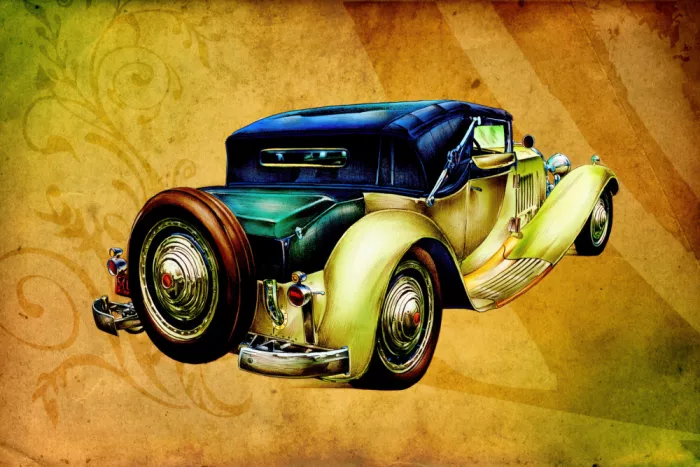 Kulik, Rafal: Vieille Voiture Illustration Sépia 33