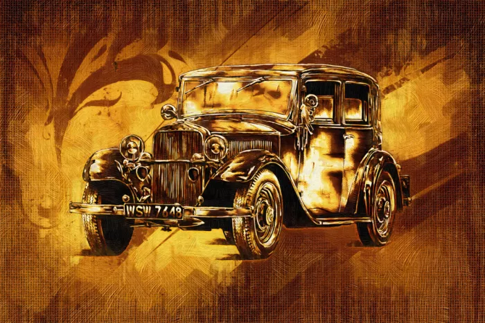 Kulik, Rafal: Voiture classique - Illustration sépia 82