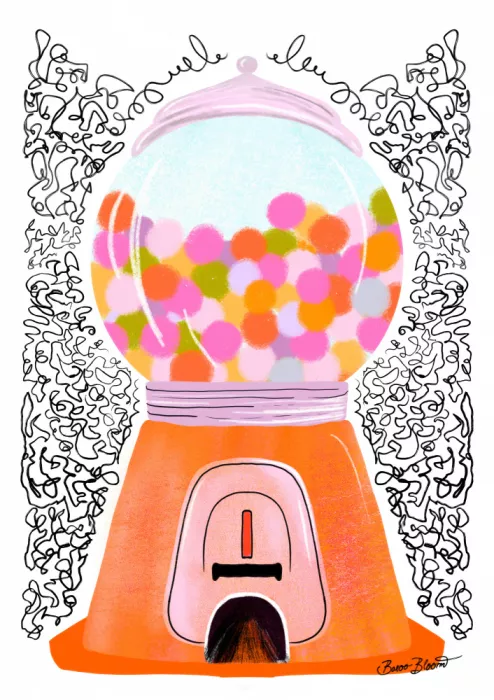 Bloom, Baroo: Gomma da Masticare Arancione Scarabocchio