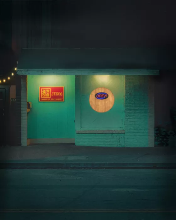 Windeknecht, Tom: Japanese Sushi Restaurant At Night