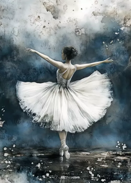 Jaszke, Justyna: Danseuse de Ballet Aquarelle (5)
