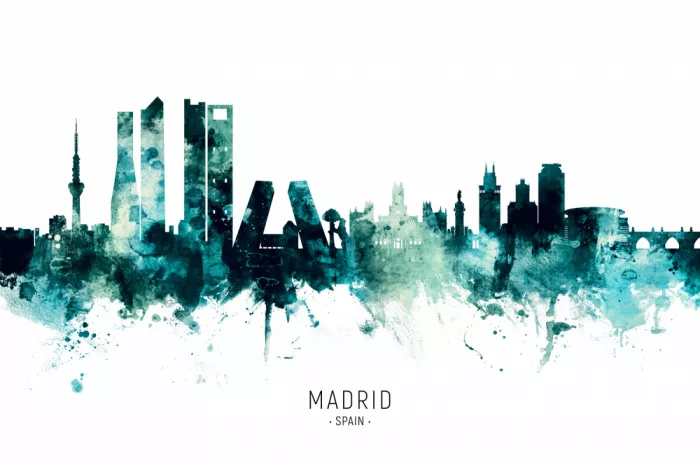 Tompsett, Michael: Madrid Spain Skyline