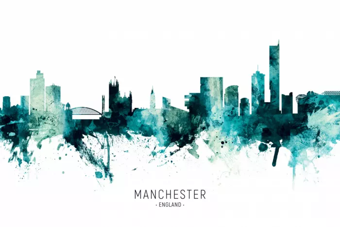 Tompsett, Michael: Manchester England Skyline