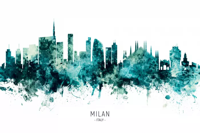 Tompsett, Michael: Skyline de Milan Italie