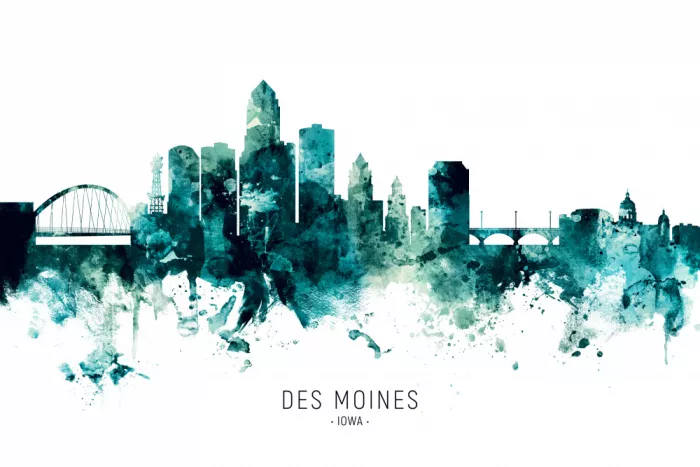 Tompsett, Michael: Des Moines Iowa Skyline