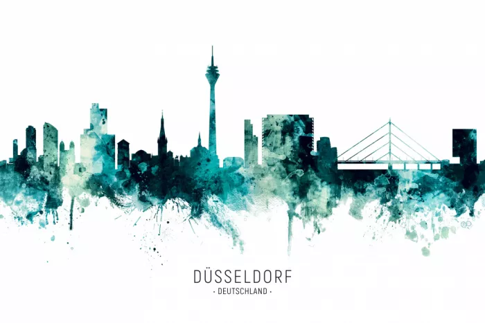 Tompsett, Michael: Düsseldorf Deutschland Skyline