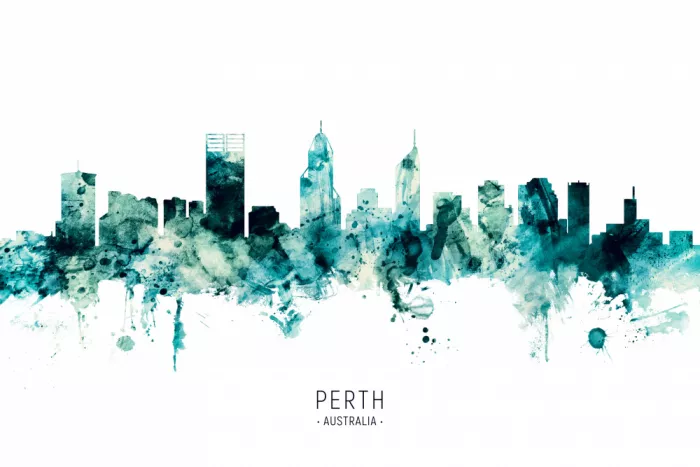Tompsett, Michael: Perth Australia Skyline