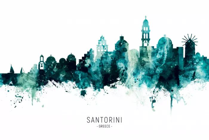 Tompsett, Michael: Santorini Skyline