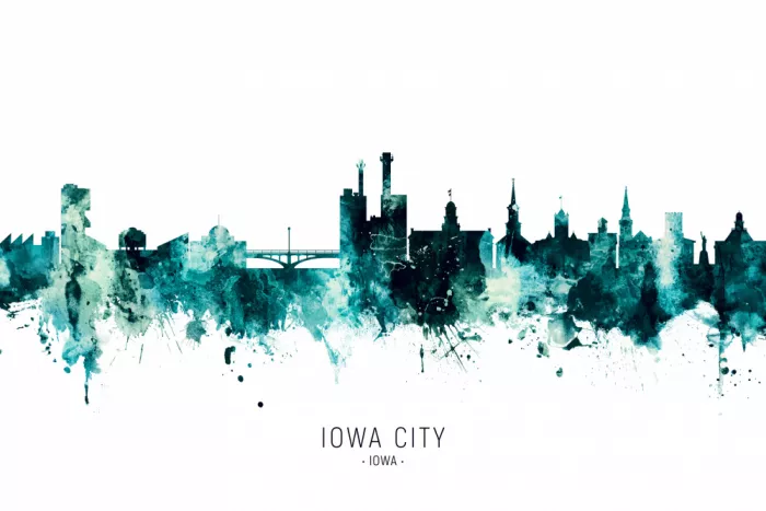 Tompsett, Michael: Iowa City Iowa Skyline