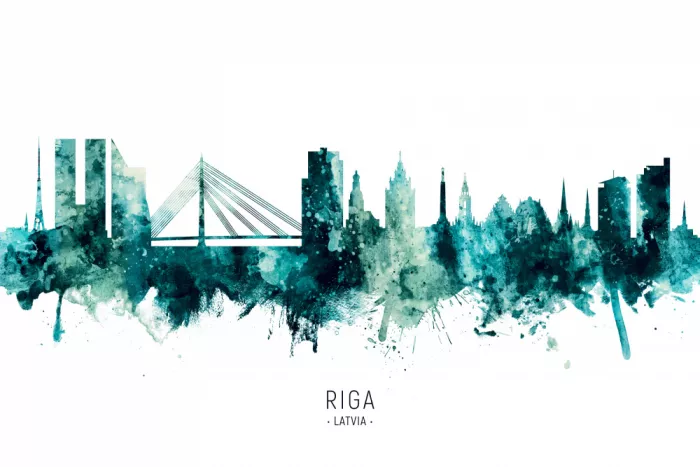 Tompsett, Michael: Skyline von Riga, Lettland