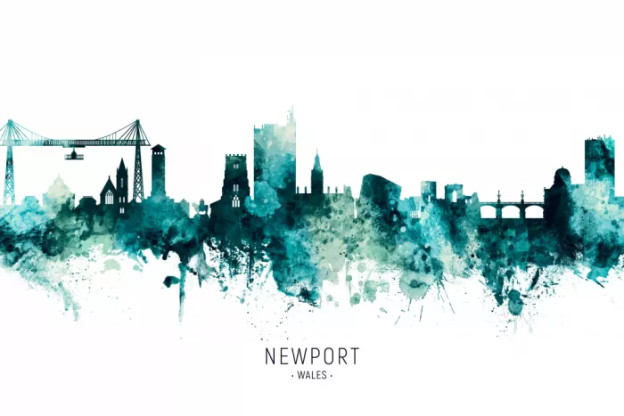 Tompsett, Michael: Newport Wales Skyline