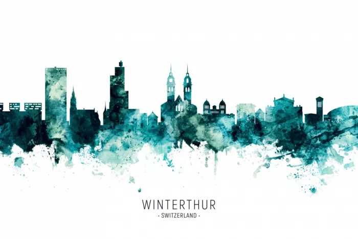 Tompsett, Michael: Winterthur Schweiz Skyline