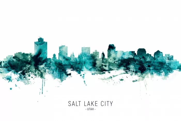 Tompsett, Michael: Skyline von Salt Lake City Utah