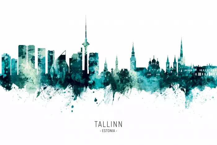 Tompsett, Michael: Tallinn Estland Skyline