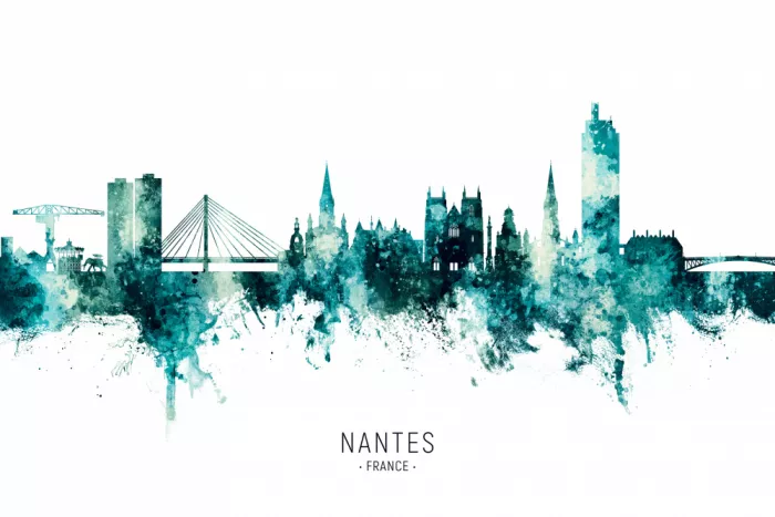 Tompsett, Michael: Skyline von Nantes Frankreich