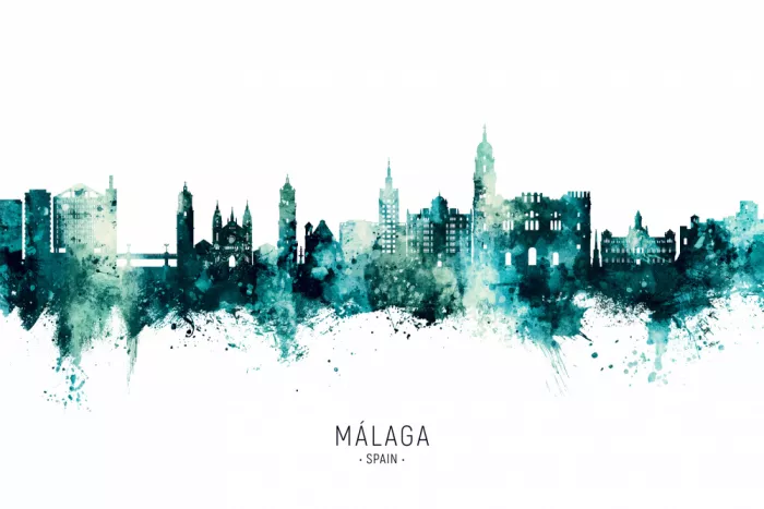 Tompsett, Michael: Málaga Spanien Skyline