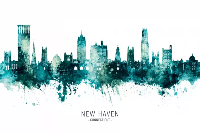 Tompsett, Michael: New Haven Connecticut Skyline
