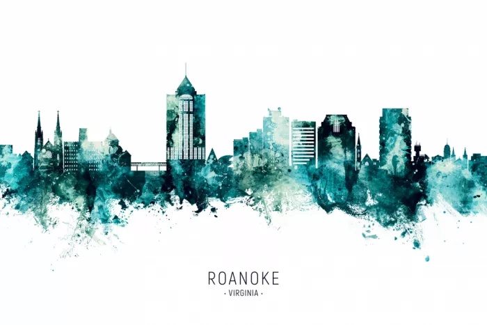 Tompsett, Michael: Roanoke Virginia Skyline