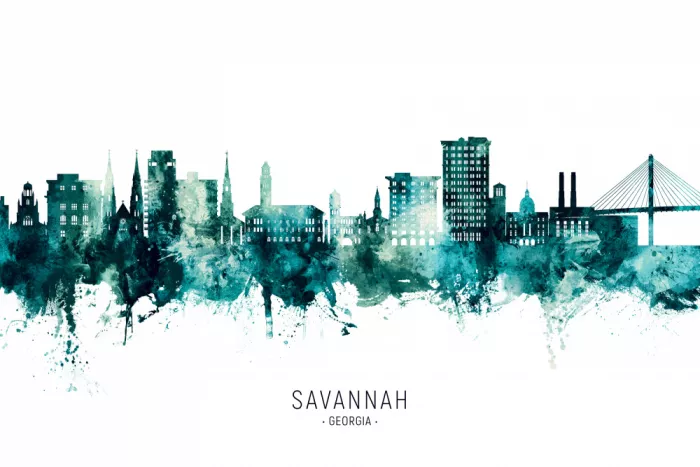 Tompsett, Michael: Skyline de Savannah, Géorgie