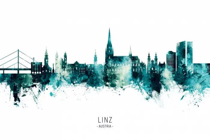 Tompsett, Michael: Linz Österreich Skyline