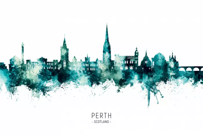 Tompsett, Michael: Perth Scotland Skyline