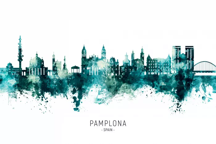 Tompsett, Michael: Skyline von Pamplona, Spanien