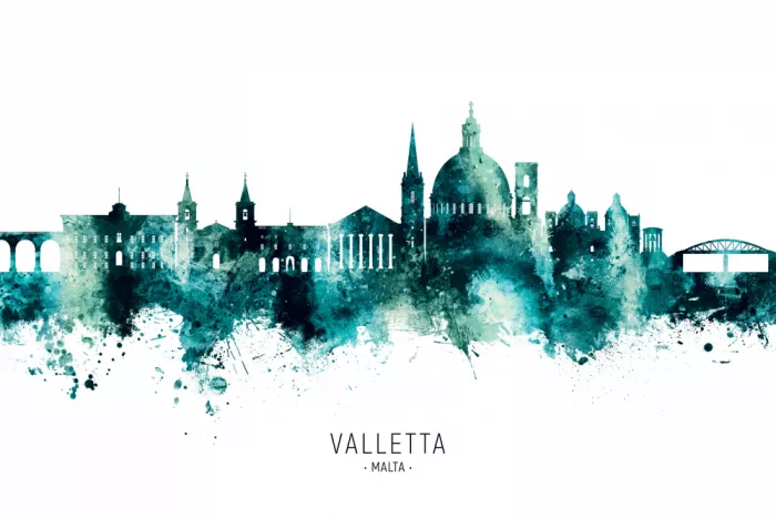 Tompsett, Michael: Valletta Malta Skyline