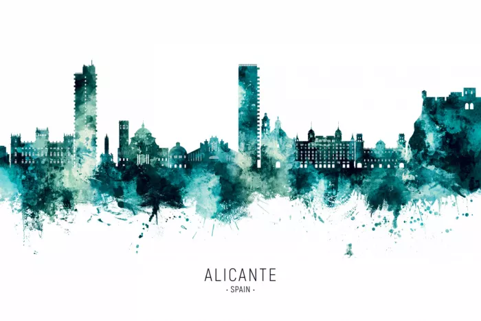 Tompsett, Michael: Alicante Spain Skyline